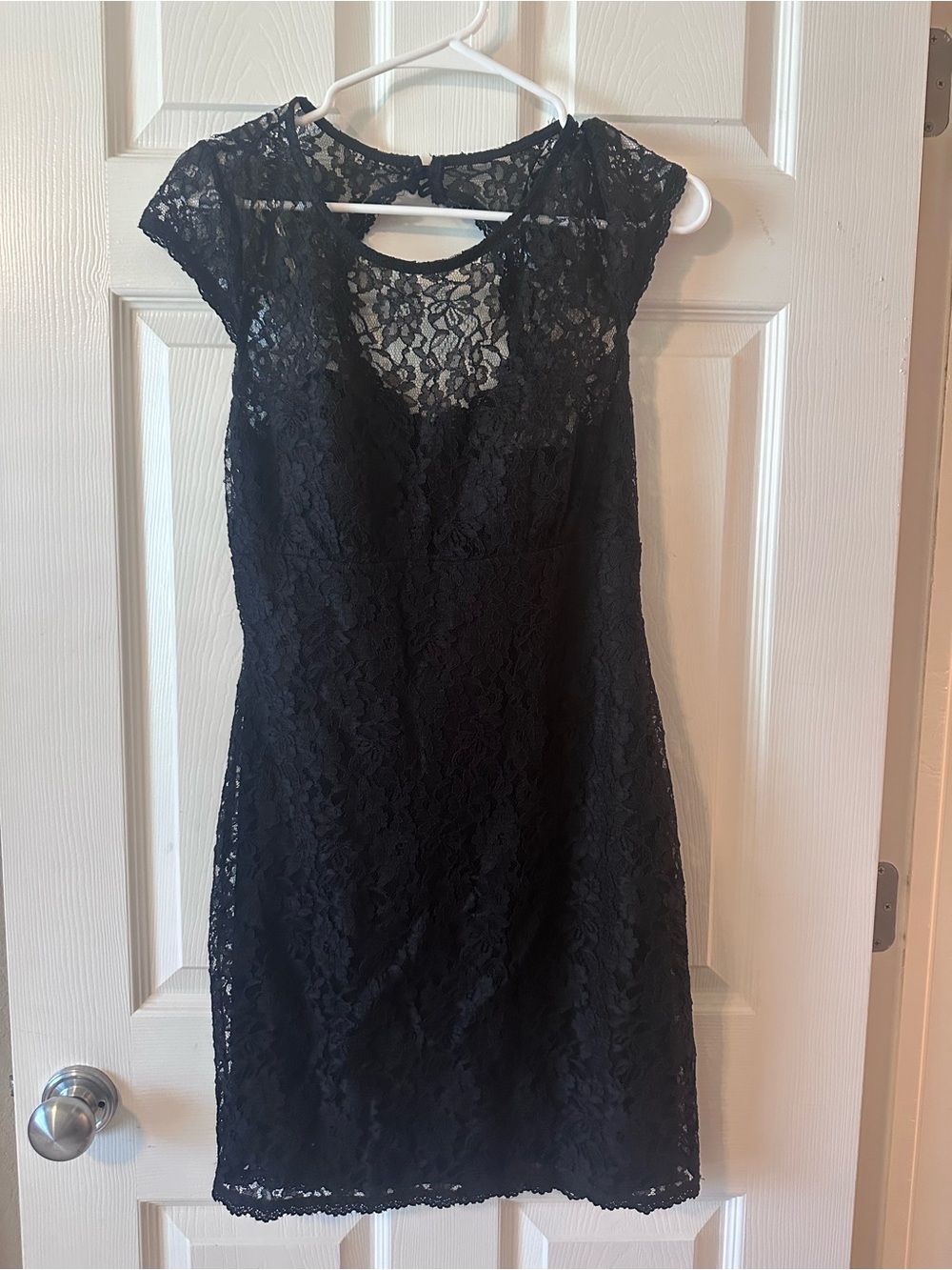 Studio Y Black Floral Lace Dress Size 7/8 – Open Back Cocktail Party
